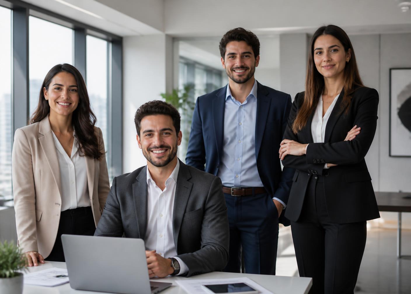 Equipe da TGL Consultoria Financeira em escritório corporativo
